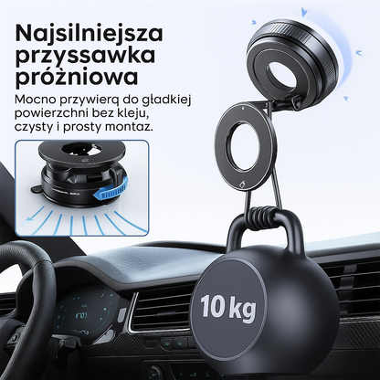 Falk360 - innowacyjny uchwyt na telefon z przyssawką - Czarny