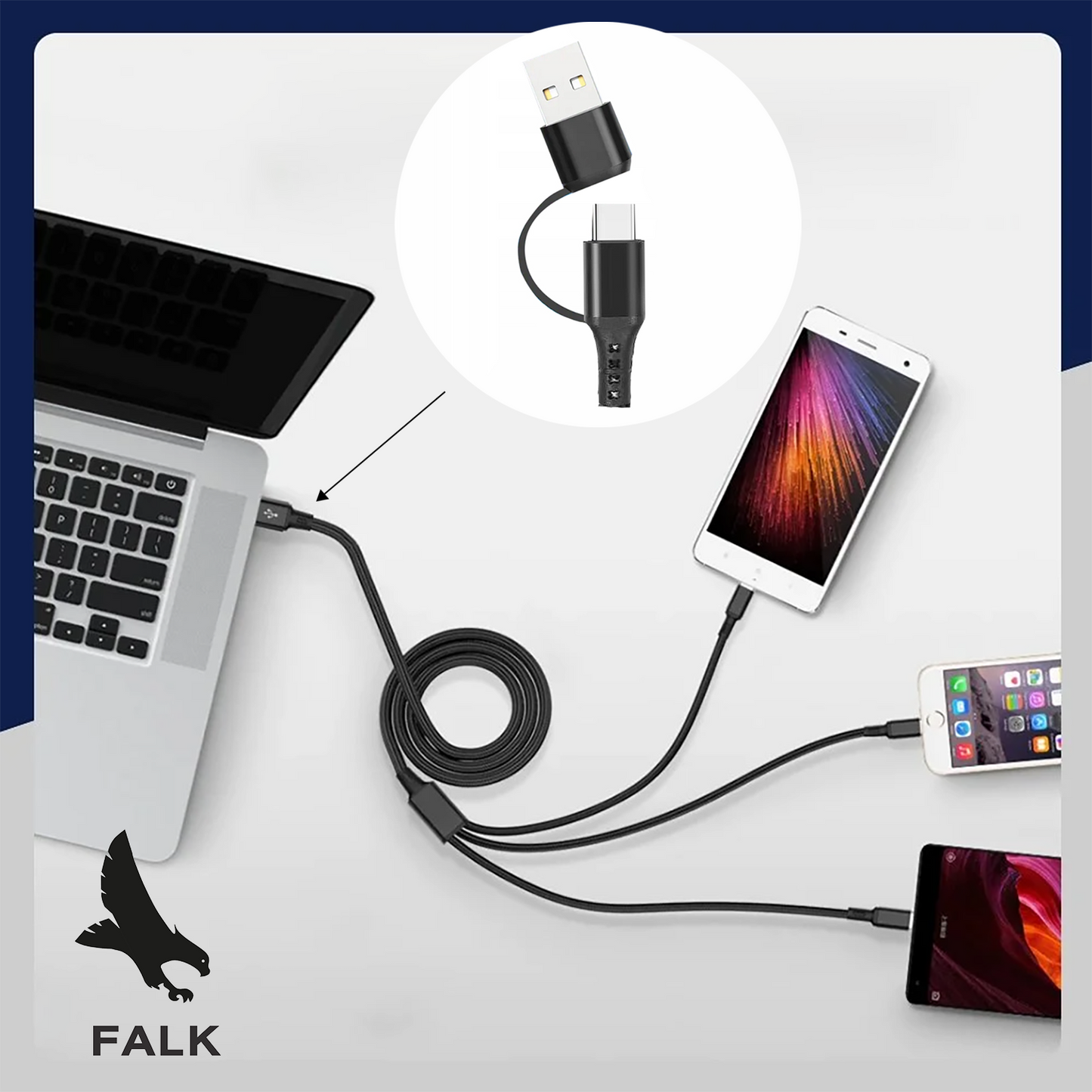Kabel Ładujący 3w1
